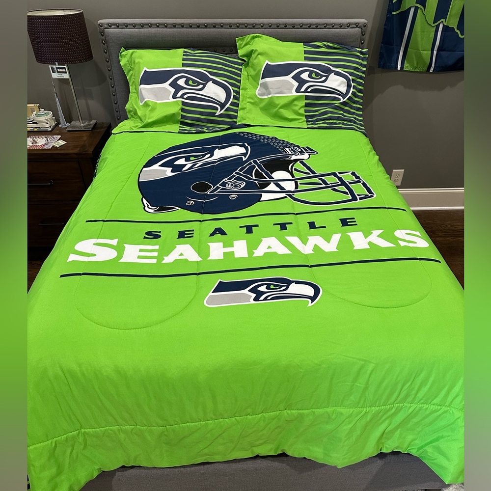 Seattle Seahawks Green Bedding Set